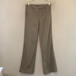 BCBGMAXAZRIA tan slim flare pants The Tuxedo Denise fit Size 6 NWT